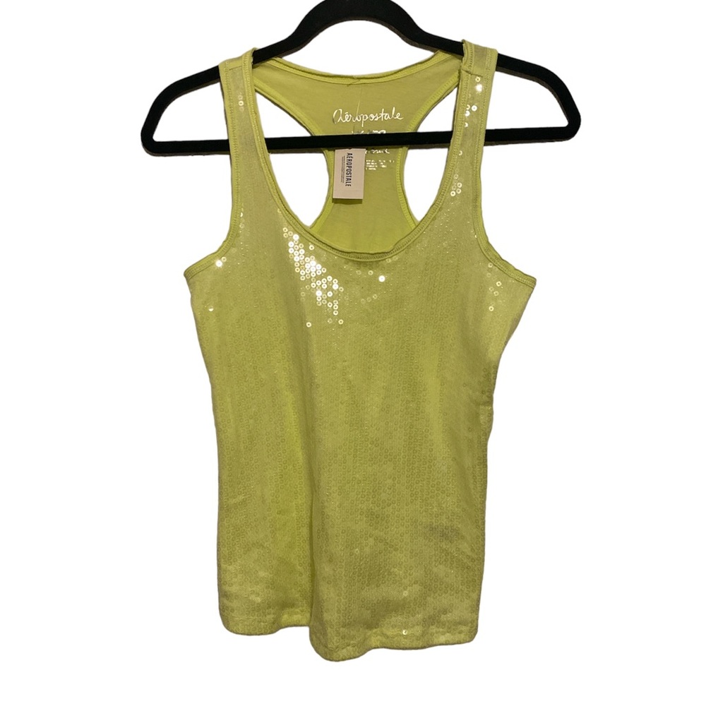 Aeropostale Sequined Razorback Tank Top